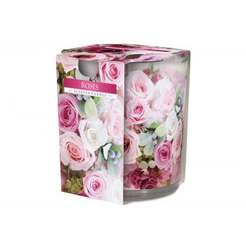 Cosy & Trendy Ct Scented Candle Glass Roses 22hrs