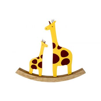 Cosy @ Home Schaukel Giraffe  Gelb 22x2xh20cm Holz