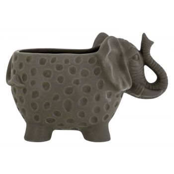 Cosy @ Home Elefant Pot Grau 25,2x15,3xh15,5cm Keram
