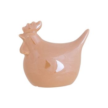 Cosy @ Home Huhn Glazed Camel 10x5,8xh9cm Keramik
