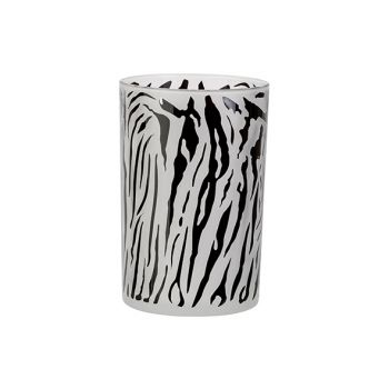 Cosy @ Home Teelichthalter Zebra Schwarz-weiss D12xh