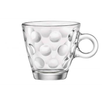 Bormioli Dots Espresso Cup And Saucer 10 Cl Et 6