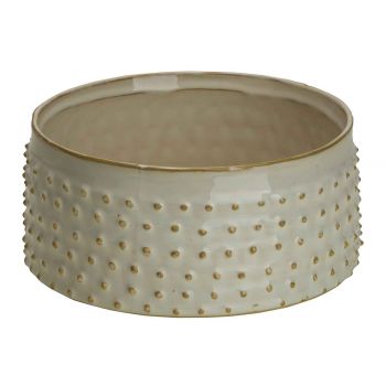 Cosy @ Home Schussel Glazed Embossed Dots Cream 19,8