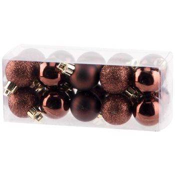 Cosy @ Home Weihnachtskugel Set20 Mix Schokolade D3c