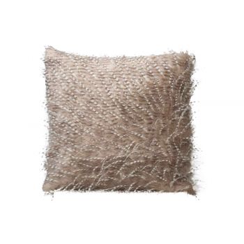 Cosy @ Home Kissen Feathers Beige 45x45xh10cm Polyes