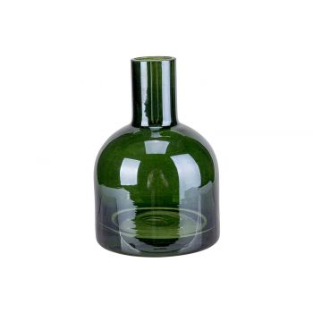 Cosy @ Home Vase Dunkel Grun D7xh10cm Glas