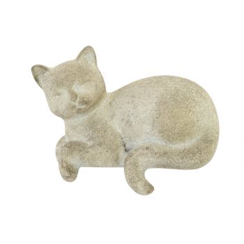 Cosy @ Home Katze Tail Lying Grained Beige 20x20xh17