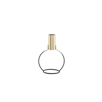 Cosy @ Home Vase Holder Gold Neck Open 1x Glass Tube