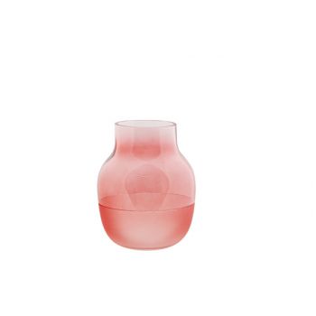 Cosy @ Home Vase Modern Rosa 11x11xh13cm Rund Glas