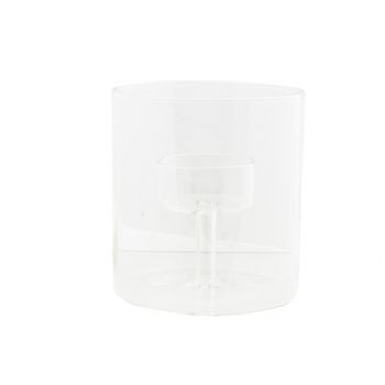 Cosy @ Home Teelichthalter Bowl Transparent 9x9xh8cm