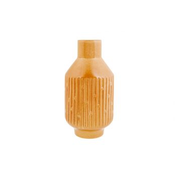 Cosy @ Home Vase Pattern Honey Amber 13,5x13,5xh25cm