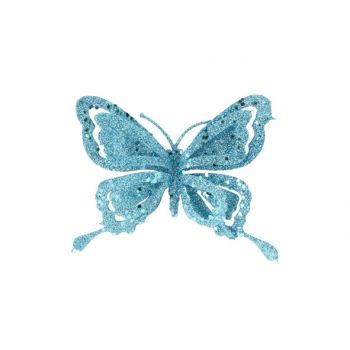 Cosy @ Home Clip Schmetterling Glitter Eisblau 14x2x
