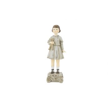 Cosy @ Home Figurine Girl With Bear Cream 9x7,2xh24,