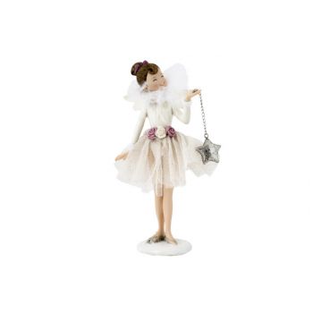 Cosy @ Home Figurine Fairy Cream 7,5x4,7xh16,2cm Res