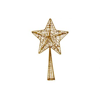 Cosy @ Home Weihnachtsbaumspitze Star Glitter Kupfer