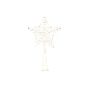 Cosy @ Home Weihnachtsbaumspitze Star Glitter Weiss