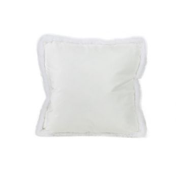 Cosy @ Home Kissen Fur Piping Weiss 45x45xh10cm Poly