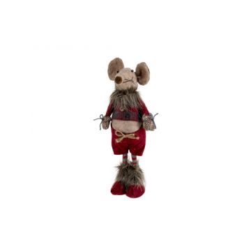 Cosy @ Home Weihnachtsfigur Mouse Boy Bordeaux 14x12