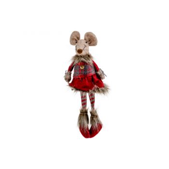 Cosy @ Home Figurine Mouse Girl Bordeaux 16x10xh45cm