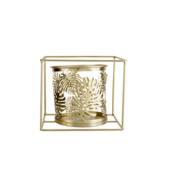 Cosy @ Home Teelichthalter 1x Leaf Pot 11x10,5 Gold