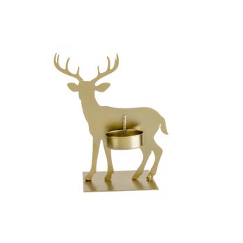 Cosy @ Home Teelichthalter Deer 1tl Gold 13x8xh16cm