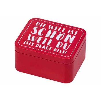 Colour Kitchen Giftbox The World Isbeautiful 12x10xh6,2cm Rot