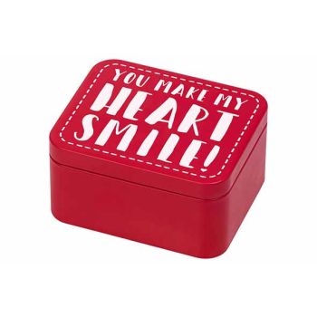 Colour Kitchen Giftbox You Make My Heartsmile 12x10xh6,2cm Rot