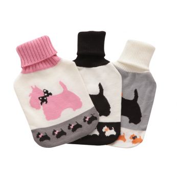 Cosy & Trendy Hot Water Bottle 2l W. Dog Cover 3 Types