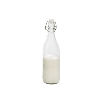 Cosy & Trendy Flasche Mit Stopper Weiss 0,97l D8xh23cm