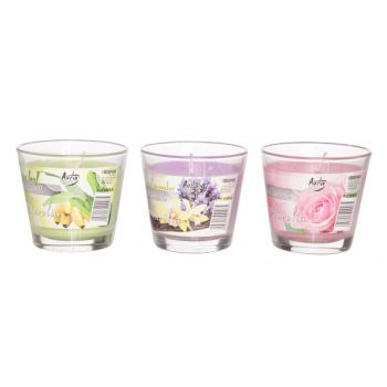 Cosy & Trendy Scented Candle Glass Flowermix 3ASS