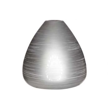 Vase silber-weiss 25x25x25cm keramik