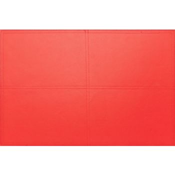 Double sided leather placemat red 43x30c