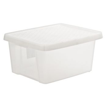 Curver Essentials storage box with lid transparent 20L