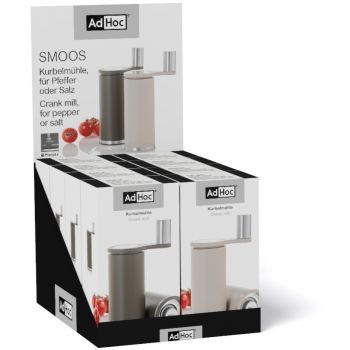 Adhoc Smoos Pepper or Salt Mill Display Filled with 8 Pieces