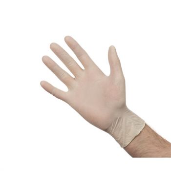 Latex handschoenen wit poedervrij L