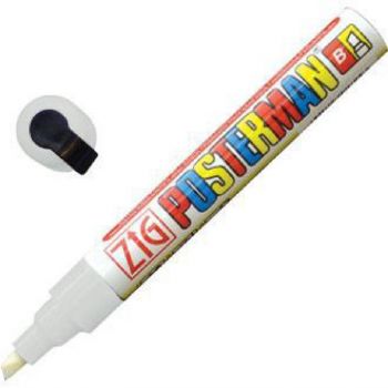 Securit Zig Posterman weerbestendige krijtstift wit 6mm